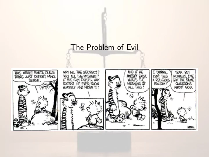 the problem of evil proofs of non existence