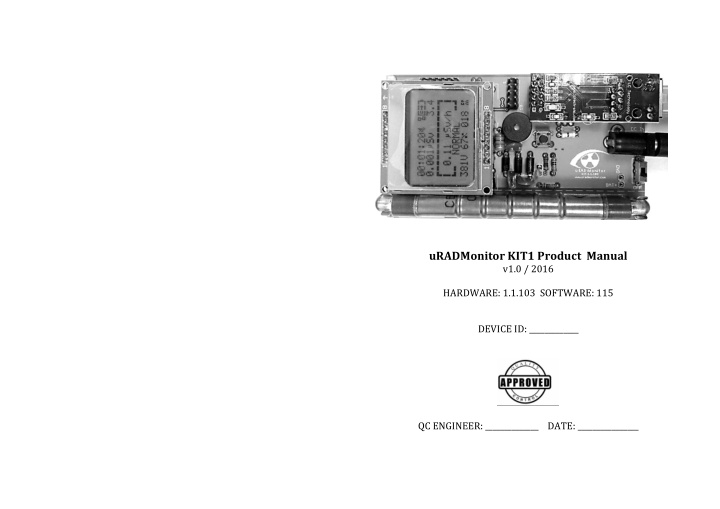 uradmonitor kit1 product manual