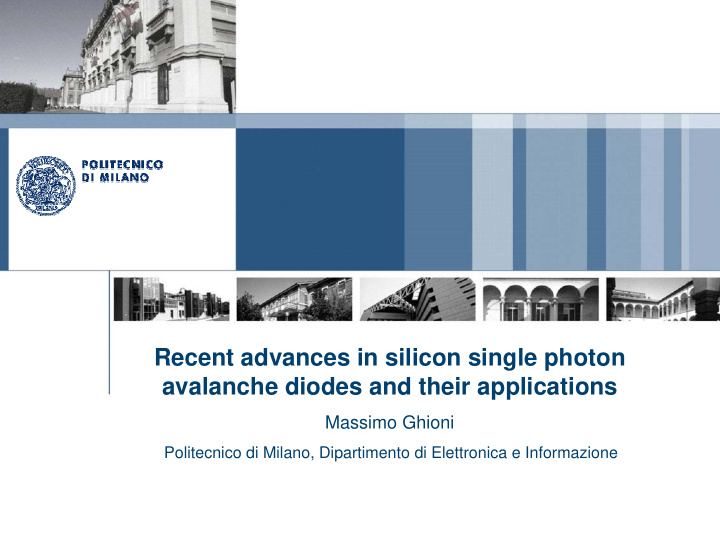 recent advances in silicon single photon avalanche diodes