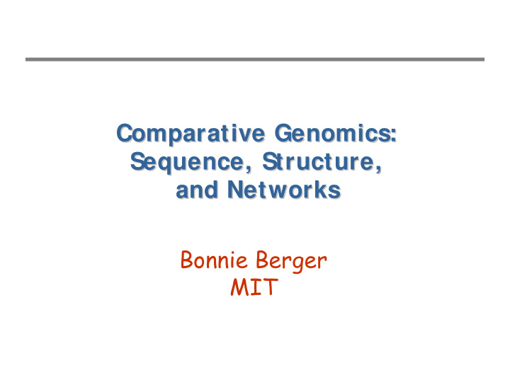 comparative genomics comparative genomics sequence