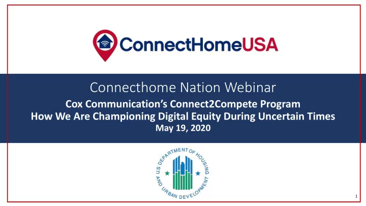 connecthome nation webinar