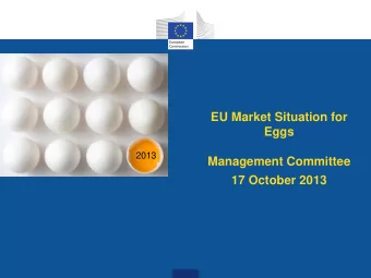 17 October 2013  Evolution of the weekly EU  average price for Eggs for Consumption  185  165