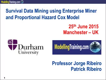 Manchester  UK  Professor Jorge Ribeiro  Patrick Ribeiro  1  SAS/ETS  Econometrics  Time Series