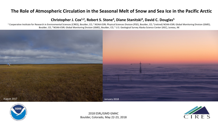 the role of atmospheric circulation in the seasonal melt