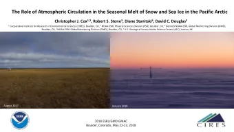 The Role of Atmospheric Circulation in the Seasonal Melt of Snow and Sea Ice in the Pacific