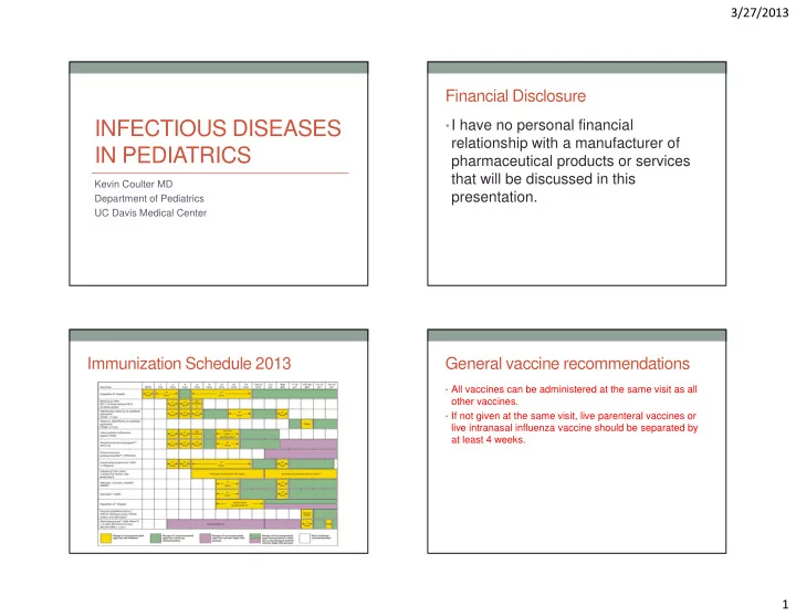 infectious diseases