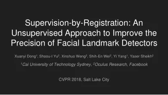 Supervision-by-Registration: An  Unsupervised Approach to Improve the  Precision of Facial Landmark