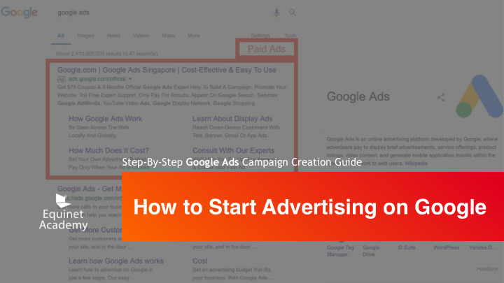 how to start advertising on google