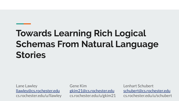 towards learning rich logical schemas from natural