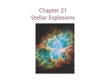 Chapter 21  Stellar Explosions  Units of Chapter 21  21.1 XXLife after Death for White Dwarfs (not
