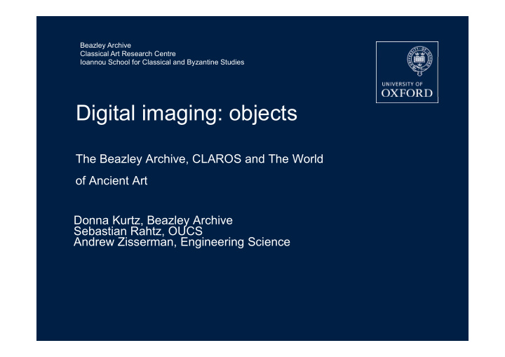 digital imaging objects