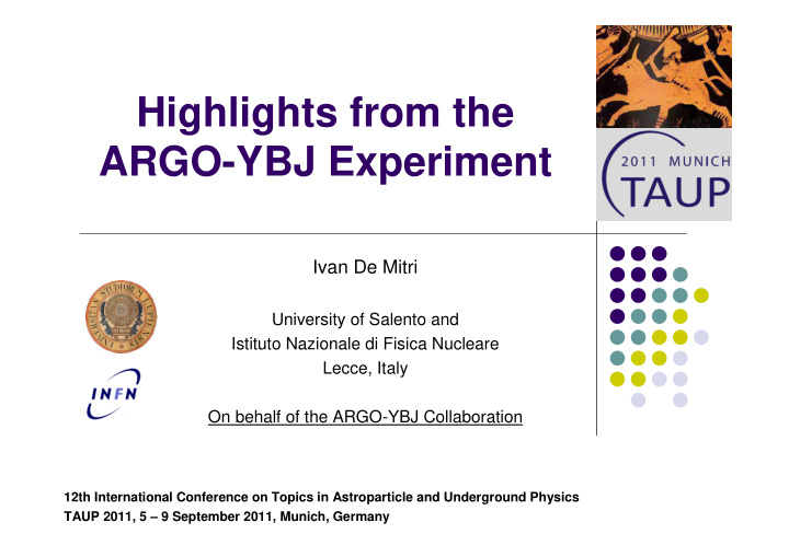 highlights from the argo ybj experiment