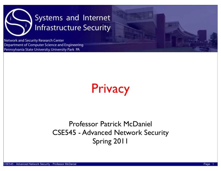 privacy