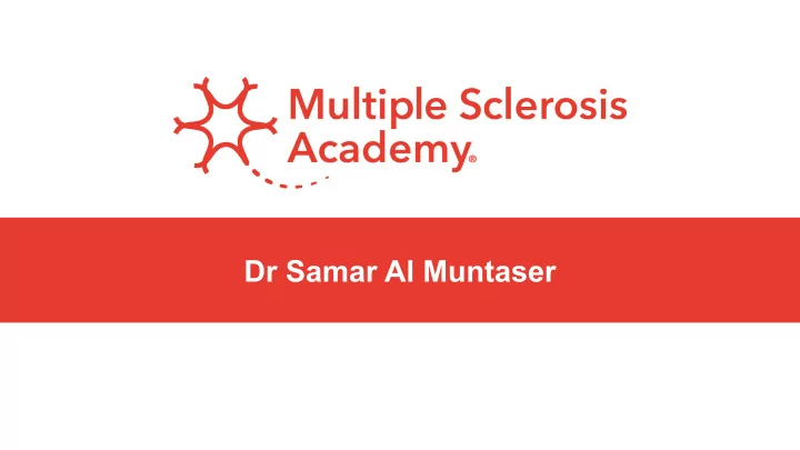 dr samar al muntaser background