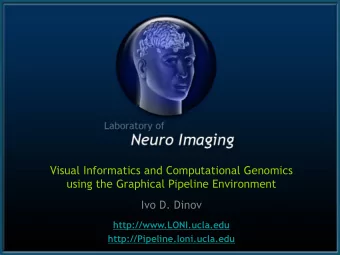 Visual Informatics and Computational Genomics  using the Graphical Pipeline Environment  Ivo D.
