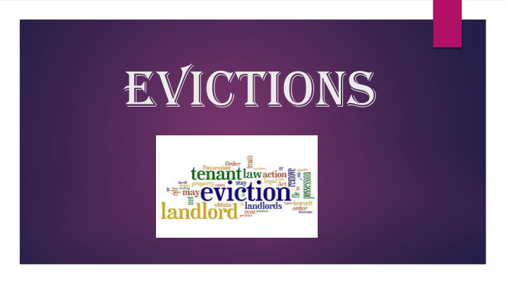 evictions before you file an eviction case
