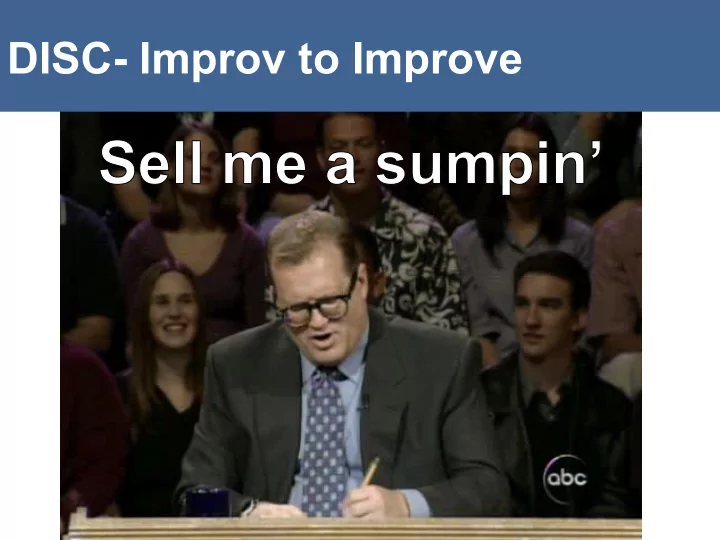 disc improv to improve disc improv to improve disc improv