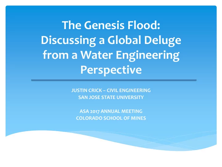 from a water engineering