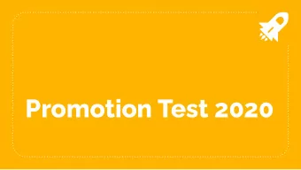 Promotion Test 2020 When is Promotion Test? Promotion Test would be held on the 20th of October