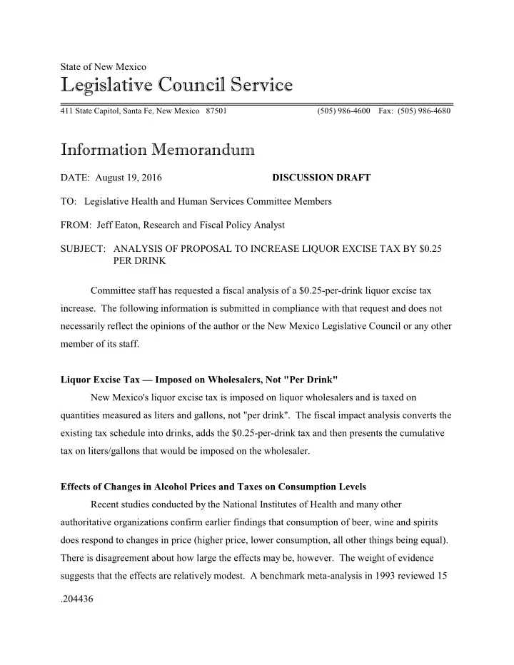 legislative council service