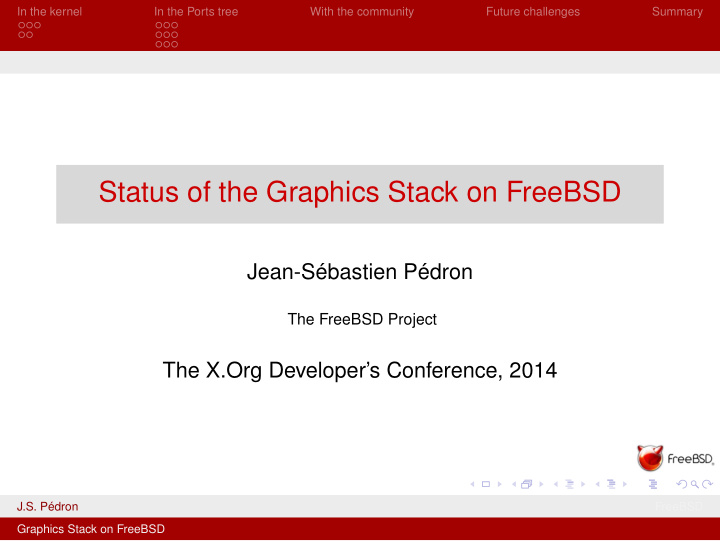 status of the graphics stack on freebsd