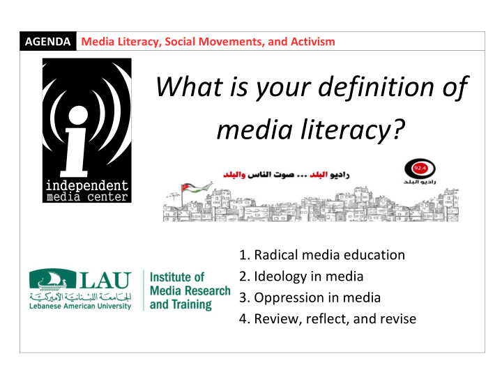 what is your definition of media literacy