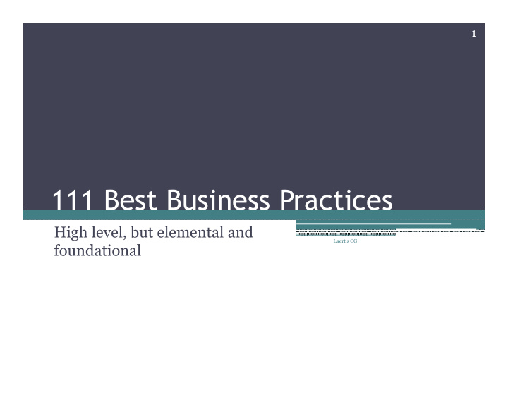 111 best business practices
