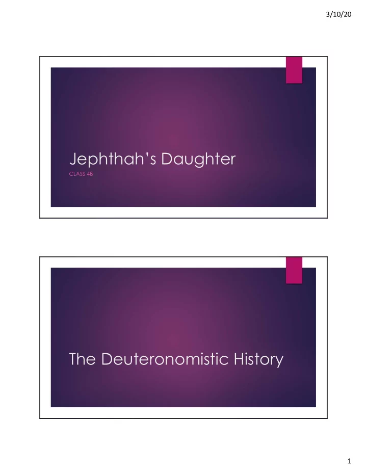 jephthah s daughter