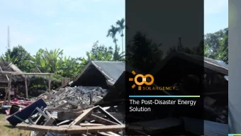 The Post-Disaster Energy  Solution  Ring of Fire Nation  More than 1000 disasters occur in