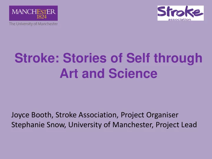 stroke stories of self through