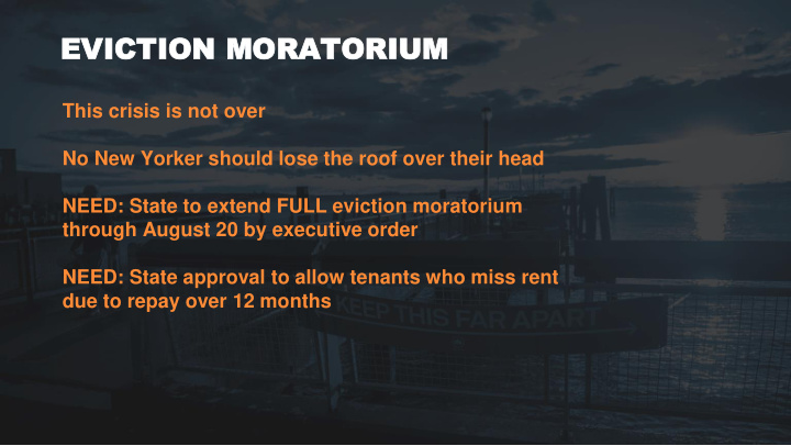 eviction eviction moratorium moratorium
