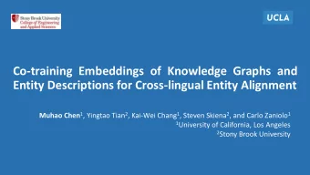 Co-training Embeddings of Knowledge Graphs and  Entity Descriptions for Cross-lingual Entity