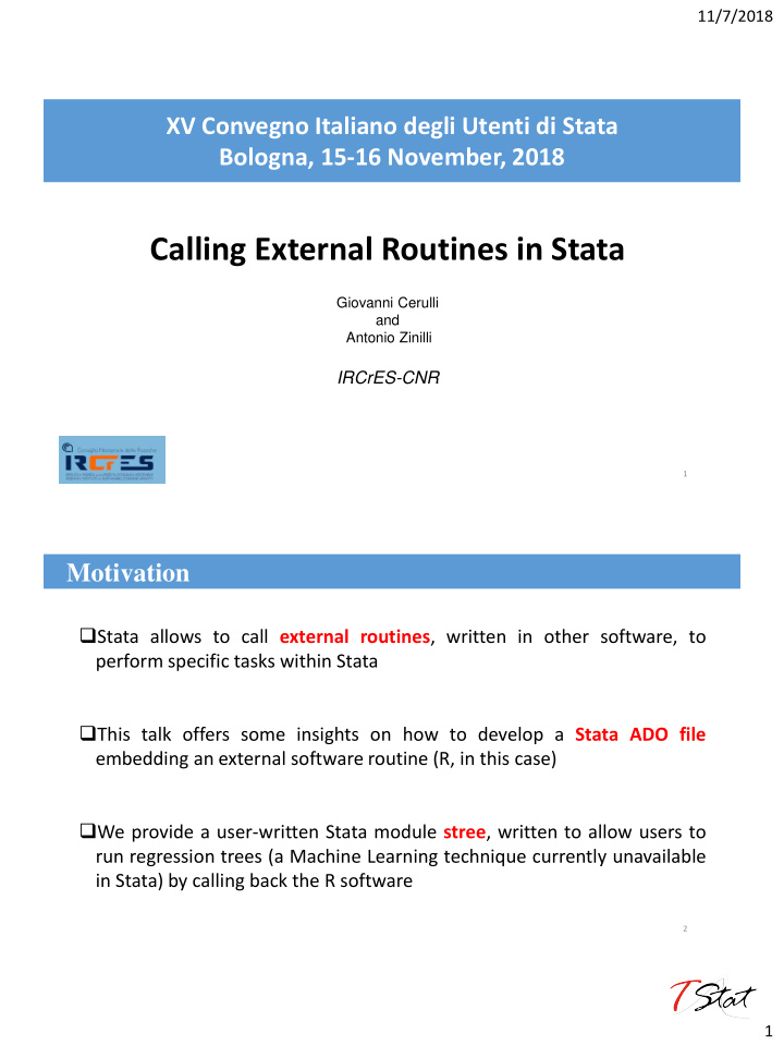 calling external routines in stata
