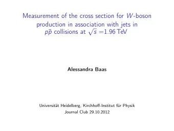 Measurement of the cross section for W -boson  production in association with jets in p collisions