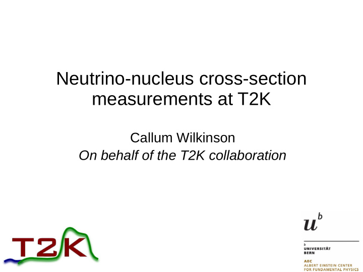 neutrino nucleus cross section measurements at t2k