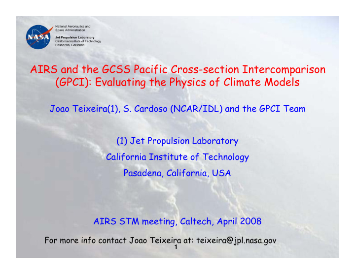 airs and the gcss pacific cross section intercomparison