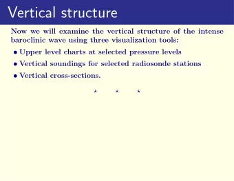 Vertical structure  Now we will examine the vertical structure of the intense  baroclinic wave