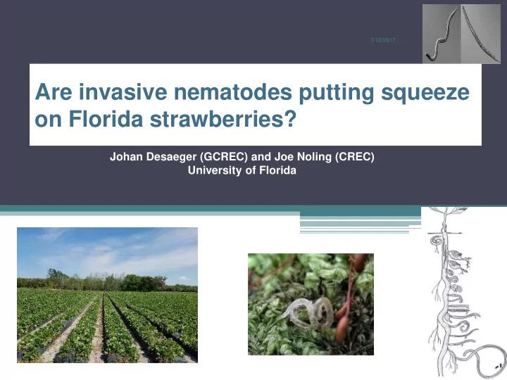 are invasive nematodes putting squeeze