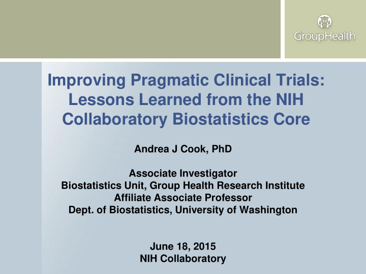 collaboratory biostatistics core