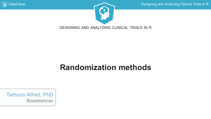 randomization methods