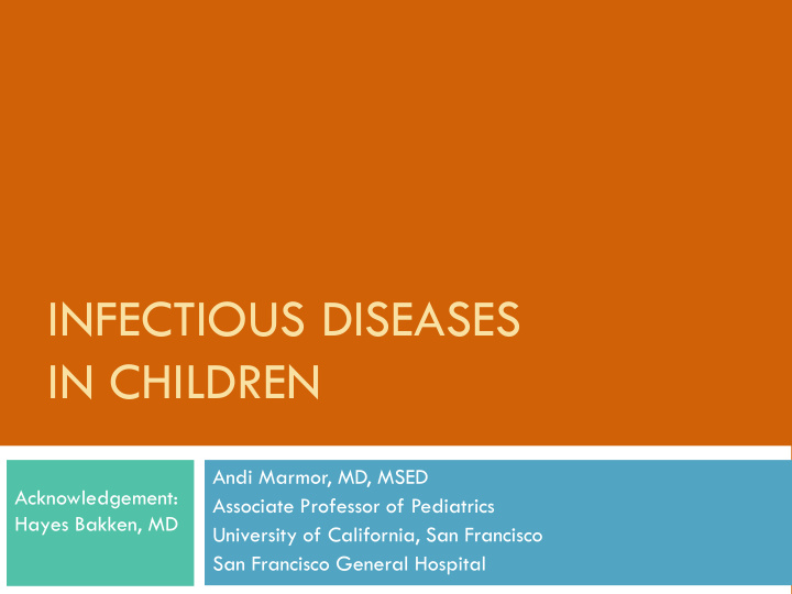 infectious diseases