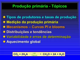 Produo primria -  - Tpicos  Tpicos  Produo primria  Tipos de produtores e taxas