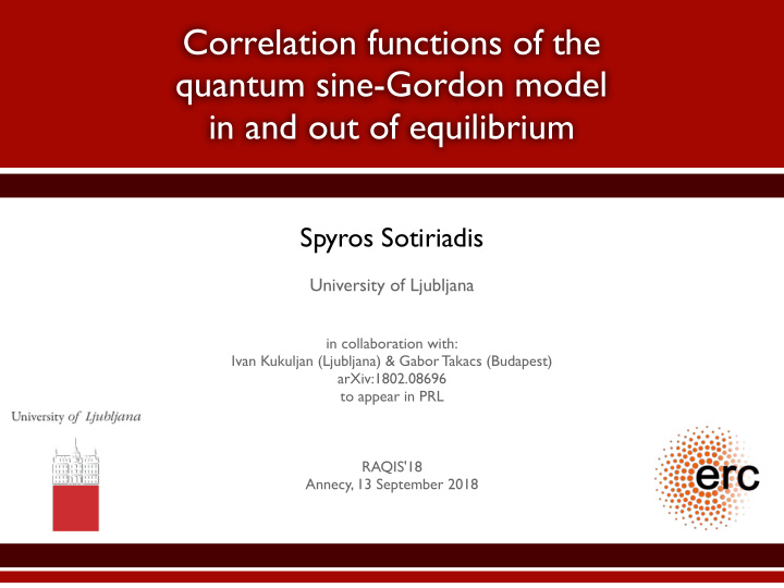 correlation functions of the quantum sine gordon model in