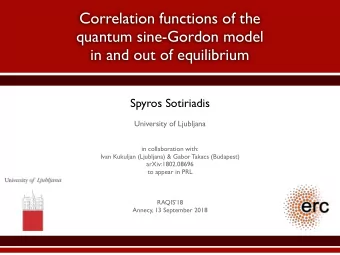 Correlation functions of the  quantum sine-Gordon model  in and out of equilibrium  Spyros