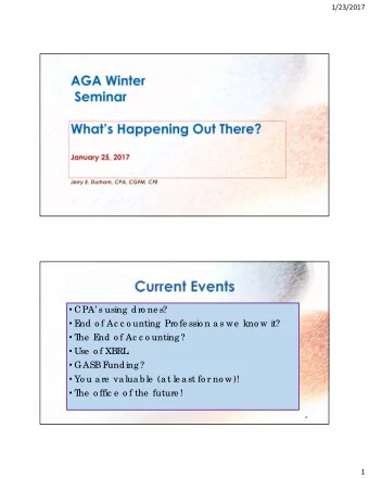 Now, on to the main attr  action!  4  2  1/23/2017    Je r  r  y is an Assistant Dir  e c tor