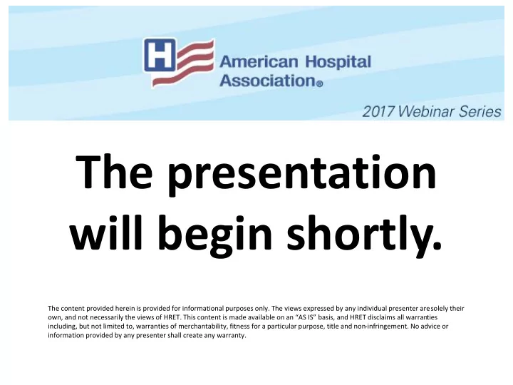 the presentation