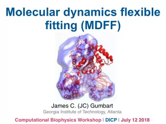 Molecular dynamics flexible  fitting (MDFF)  James C. (JC) Gumbart  Georgia Institute of