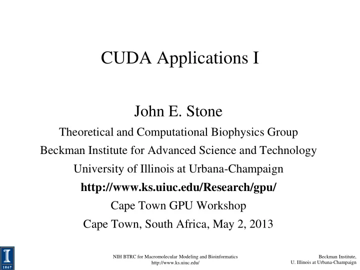 cuda applications i