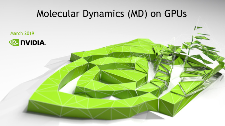 molecular dynamics md on gpus