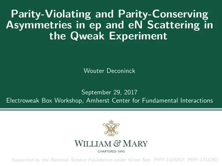 parity violating and parity conserving asymmetries in ep